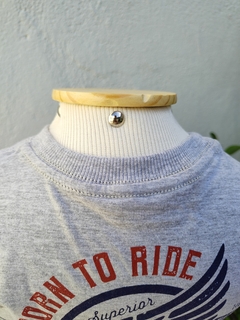 T-shirt Masculina Aviação - cinza mescla
