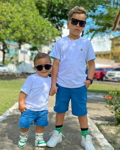 Camiseta Surf Masculina Infantil - Branco