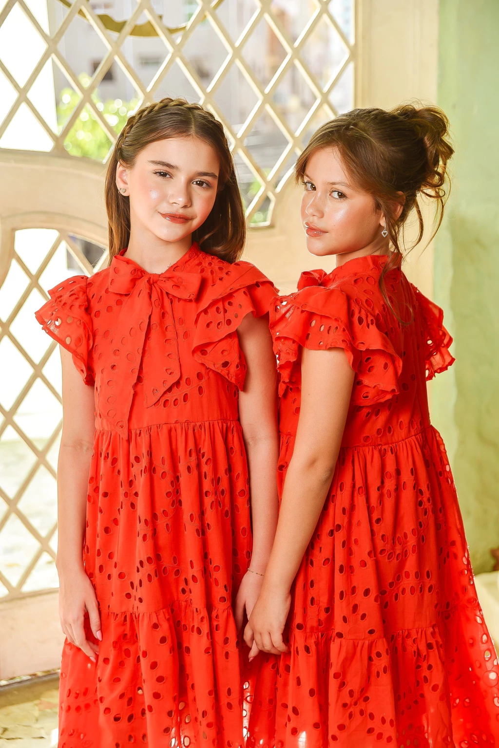 Vestido Midi Feminino Infantoljuvenil | Renda Laise | 6 a 14 anos | Verona