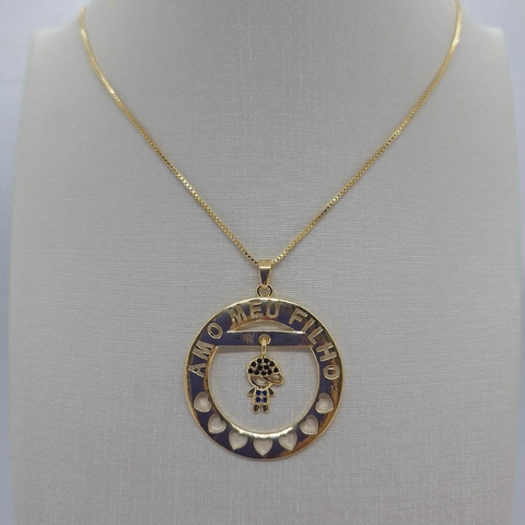 GARGANTILHA AMO MEU FILHO OURO