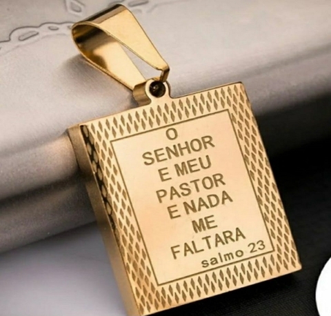 PINGENTE SALMO 23 AÇO INOX