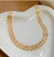 CHOKER CORRENTE TRAMA OURO 30CM 675