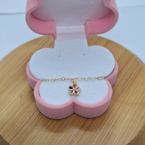 PULSEIRA FLOR COLOR OURO 870