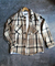CAMISACO PAÑO PLAID BEIGE - tienda online