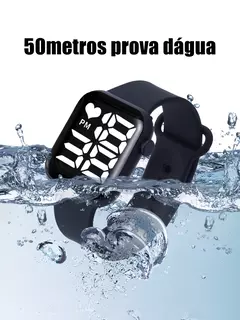 Relógio de pulso digital com led relógios msculino feminino unissex criança - JMix Variedades