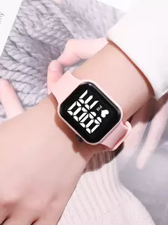 Relógio de pulso digital com led relógios msculino feminino unissex criança - comprar online