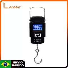 Imagem do Lanmay Balança Portátil Digital Eletrônica Mão Mala Bagagem Pesca Até 50kg