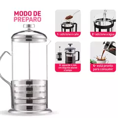 Imagem do Cafeteira Francesa Cremeira 600ml Inox Leite Café Chá 3