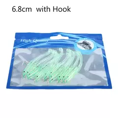 Imagem do A atração macia da pesca do silicone 8cm 2g 10 porções um saco pesca a at