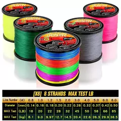 Josby linha de pesca trançada pe super forte 8 fios linha de pesca multifilam - loja online