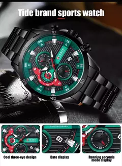 CURREN Relógios de aço inoxidável para homens moda criativa mostrador - comprar online