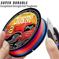 Josby linha de pesca trançada pe super forte 8 fios linha de pesca multifilam