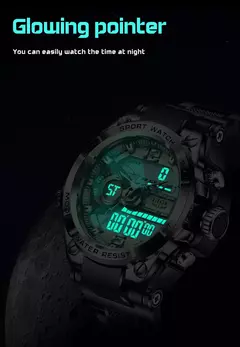 LIGE Homens Relógio Militar Top Marca 50m Relógio de Pulso a Prova D agua - comprar online
