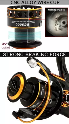 Imagem do Carretel de metal molinete de pesca série 1000-7000 roda de pesca 12 + 1bb 5.2: