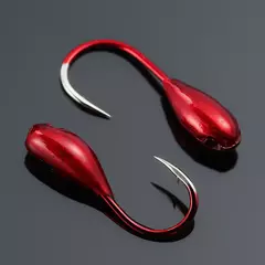 Anzol 10Pcs Vermelho Derrubado Cabeca Lifelike Lure Isca Carp Ganchos De Pesca - JMix Variedades