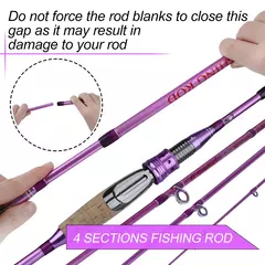 varas de fibras para pesca isca 2.1m 2.4m 4 pedaços de - loja online