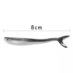 A atração macia da pesca do silicone 8cm 2g 10 porções um saco pesca a at - loja online