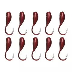 Anzol 10Pcs Vermelho Derrubado Cabeca Lifelike Lure Isca Carp Ganchos De Pesca - comprar online
