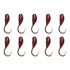 Anzol 10Pcs Vermelho Derrubado Cabeca Lifelike Lure Isca Carp Ganchos De Pesca