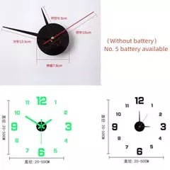 3d relógio de parede luminoso sem moldura acrílico diy relógio digital adesivo na internet