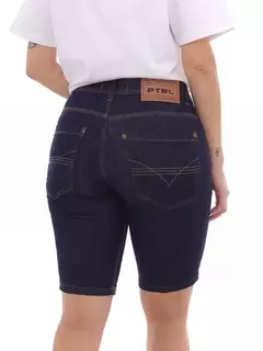 Bermuda Feminina Jeans Escuro Algodão Conforto na internet
