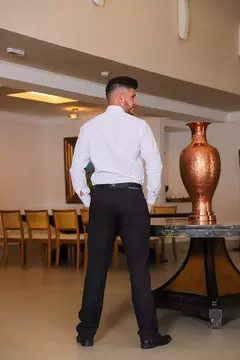 Calça Masculina de Sarja Esporte Fino Preta - JMix Variedades