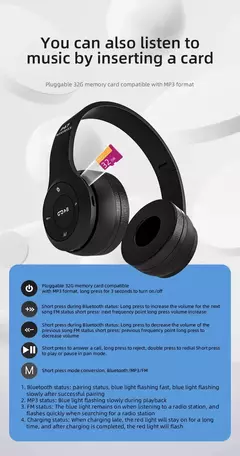 Bluetooth 5.0 p47 tws fone de ouvido estéreo bluetooth fones música com microf - JMix Variedades