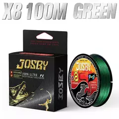 Josby linha de pesca trançada pe super forte 8 fios linha de pesca multifilam na internet