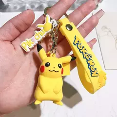 Imagem do Pokemon pikachu chaveiro anime figura de ação brinquedo kawaii dos desenhos an