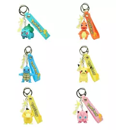 Imagem do Pokemon pikachu chaveiro anime figura de ação brinquedo kawaii dos desenhos an