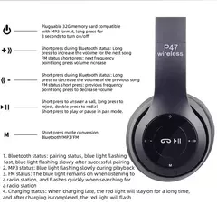 Bluetooth 5.0 p47 tws fone de ouvido estéreo bluetooth fones música com microf - comprar online