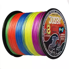 Josby linha de pesca trançada pe super forte 8 fios linha de pesca multifilam