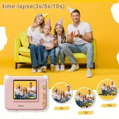 Câmera digital infantil para fotografia mini impressora portátil térmica ins - loja online
