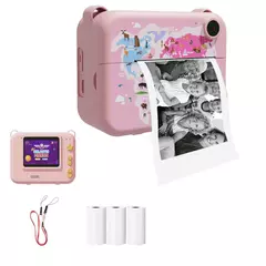 Imagem do Câmera digital infantil para fotografia mini impressora portátil térmica ins