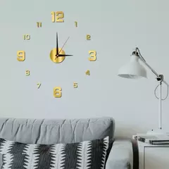 3d relógio de parede luminoso sem moldura acrílico diy relógio digital adesivo - JMix Variedades