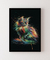 Quadro Decorativo Gato Colorido na internet