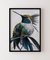 Quadro Decorativo Beija-Flor Blue and Gold na internet