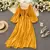 Vestido maxi de gola quadrada Woherb