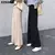 Imagem do Calça reta feminina casual com cordão, cintura alta solta