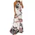 Maxi vestido tropical boho moda estampado halter sem costas - Donne50.online
