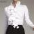 Camisa ZANZEA-babados manga comprida - comprar online