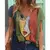 Camiseta feminina com decote em V estampada - comprar online