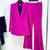 Conjunto designer de passarelas feminino, blazer de botão único e calça na internet