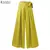 ZANZEA-Calças plissadas elegante flare de cintura alta feminina - Donne50.online