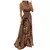 Imagem do Maxi vestido tropical boho moda estampado halter sem costas