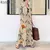 Zanzea-Elegante vestido de camisa estampada feminina, vestido casual, manga comp - loja online