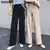Imagem do Calça reta feminina casual com cordão, cintura alta solta
