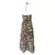 Maxi vestido tropical boho moda estampado halter sem costas - Donne50.online