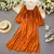 Vestido maxi de gola quadrada Woherb
