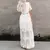 Vestido feminino com renda fora do ombro, retalhamento elegante, gola V, alça e - comprar online